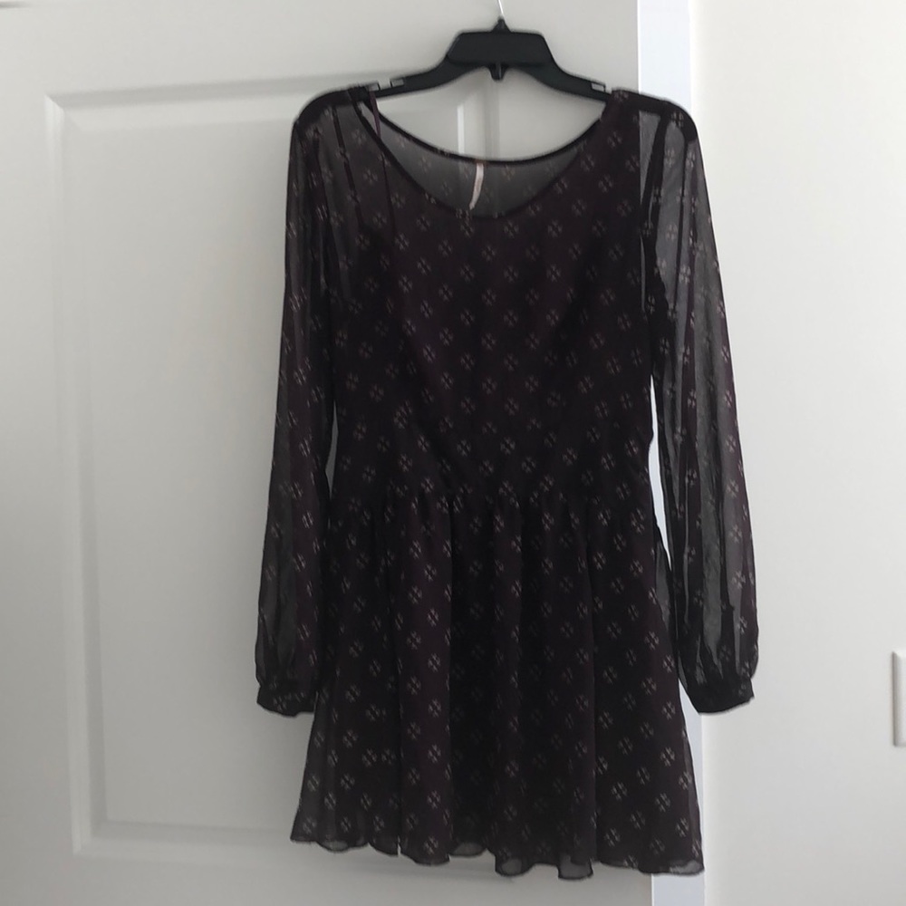 Purple and gold dress